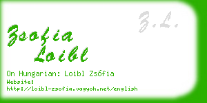 zsofia loibl business card